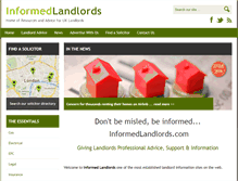 Tablet Screenshot of informedlandlords.com